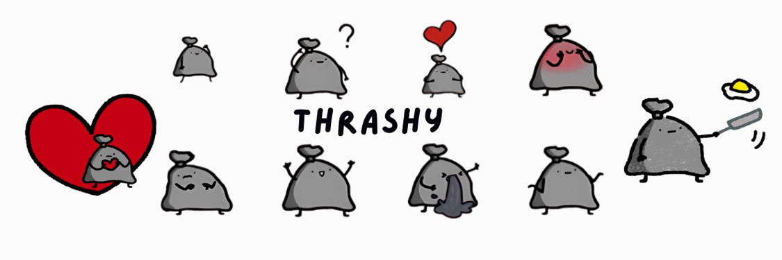 Collage of ゴミholy trash stickers